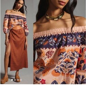 Farm Rio Anthropologie Off Shoulder Top M